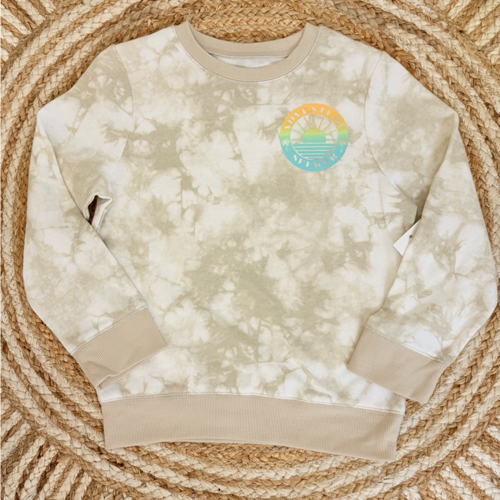🌾 Jumping Beans Cream Tie-Dye Fleece Shirt